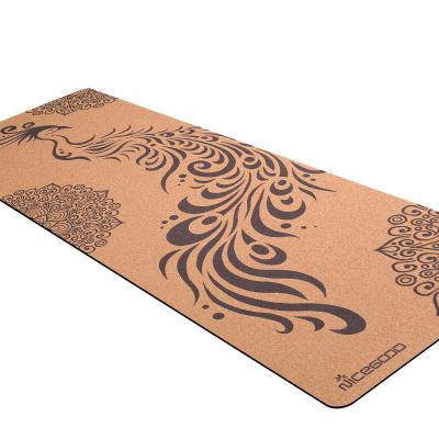 China Custom Print Anti SlipWear-Resistant Eco-friendly Gym Eco-Friendly Non Slip 4Mm NaturalCork Custom Yoga Mat 5Mm for sale