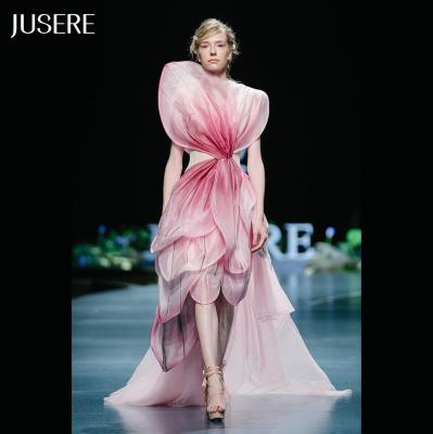 China FASHION SHOW High End JUSERE Ombre Anti-Static High Pink Prom Dresses Haute Couture Party Dresses Vestido de feata for sale