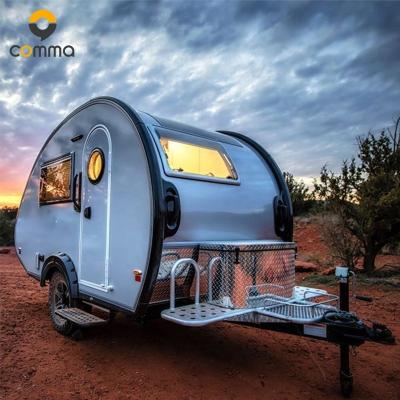 China Small Lightweight Travel Trailer RV Hybrid Travel Camper Trailer Home Campervan for sale