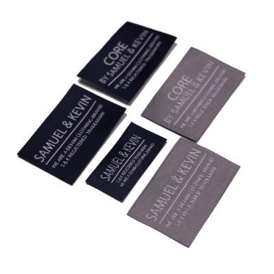 China Custom High Quality Woven Labels Nickel Free For Hats Apparel Brand Design Logo Custom Personal Print Woven Label NO MOQ Woven Label for sale