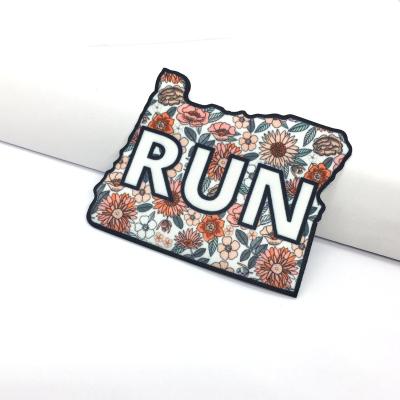 China Factory Wholesale Custom Cheaper High Quality Nickel Free Iron On Patch Custom Digital Printing Sublimation Patch Heat Transfer Patches for sale