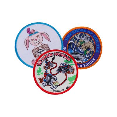 China 2023 Hot Sale 3D Custom Iron On Woven Wholesale Brand Logo Badge Woven Label Patches For Clothing for sale