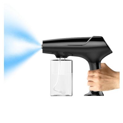 China Air Rechargeable Blue Light Nano White Cordless Disinfection Spray Gun Garden Firearm Handheld Spray Gun for sale