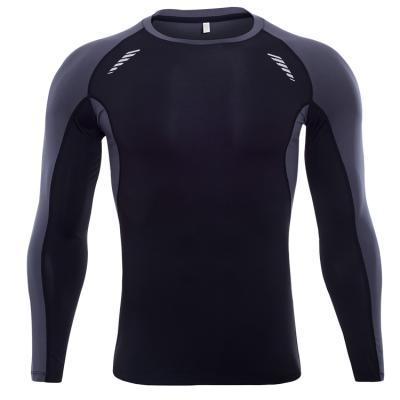 China New Brand QUICK DRY Mens Long Sleeve Stretch Compression Gym Clothes Running Sports T-Shirt for sale