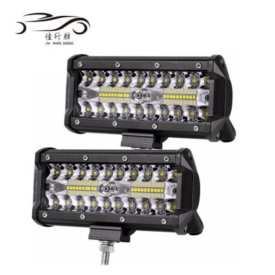 China Led Light Bar Led Work Light Bar Offroad Motor 7inch 120W Led Spotlights Headlamp Kits 6000K Spot Flood Beam SUV Offroad Truck Vehicle Accessories for sale