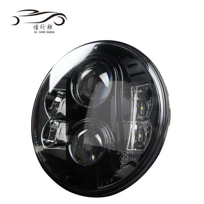 China 80W 7inch Round Led Headlight Lo Beam Light Halo Angle Hi Eyes DRL Headlamp For Jeeps Wranglers Motorcycle 4x4 7inch Offroad Round for sale