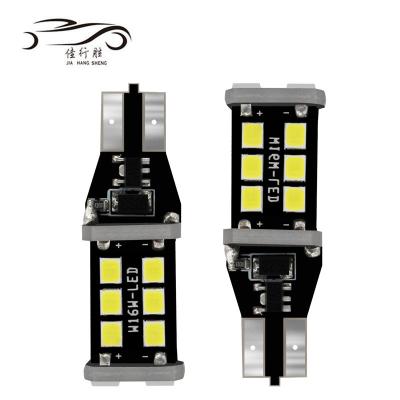 China Universal 15SMD Auto Backup Reverse Lamp 2835 LED Car Factory T15 921 W16W Tail Light Bulbs 3.5W Super Bright Brake Lights for sale