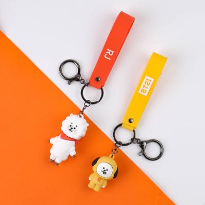 China NEW KPOP Bangtan J-HOPE JUNG KOOK SUGA V PVC Alloy Main RM JIMIN JIN Bangtan Boys bt21 Boys PVC Alloy BT s Cartoon Copy Keychains Ring Cartoon for sale