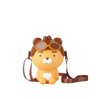 China Viable Cute Viable Driver Kakao Ryan Cartoon Water Cup Flip Straw Strap Satchel Water Bottle Friends for sale