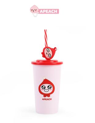 China KAKAO Disposable Disposable Friends Cup Reusable Plastic PP Cup With Lid And Straw 22oz For Christmas for sale