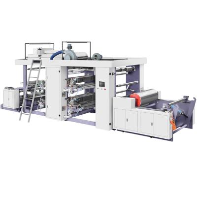 China food & Beverage Factory High Efficiency Automatic 4 Color Label Flexo Printing Machine For Beverage Factory for sale