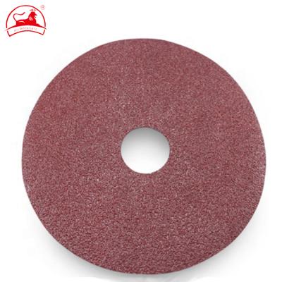 China Metal Furniture Aluminum Oxide Polishing Red Abrasive Metal Polishing Vulcanized Fiber Back Fiber Disc for sale