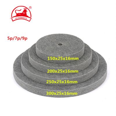 China Metal Polishing Nylon Fiber And Non Woven Silicon Carbide Polishing Wheel for sale