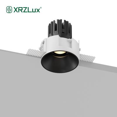 China XRZLux Modern Trimless Led Spotlights 8W 10W 15W Recessed COB LED Downlight Adjustable Angle Anti-glare LED Ceiling Lamp Spot Light for sale