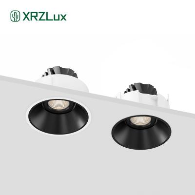 China Modern XRZLux Ultrathin LED Ceiling Spotlights Die Cast Recessed Aluminum Anti-glare Concealed Lighting COB Led Downlight for sale