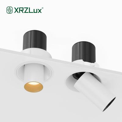 China Minimalist XRZLux 10W Retractable Ceiling Recessed COB Led Downlight Anti-Glare Aluminum Led Spotlights Adjustable Recessed Lighting for sale