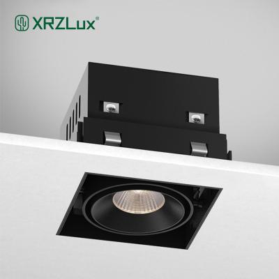 China XRZLux Modern Square Led Grill Lamp 7W 10W Aluminum Adjustable Indoor Recessed Led Grill Light Trimless Downlight Ceiling Grill Light for sale