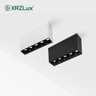 China XRZLux Multi-light Modern Ceiling Spot Light Linear Surface Mounted Rectangular Aluminum Downlight 15W LED Spotlight For Living Room for sale