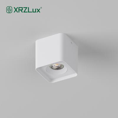 China XRZLux Modern Indoor Surface Mounted Single Head Adjustable LED Square Downlight Square Ceiling Light For Living Room 10W LED Lamp for sale