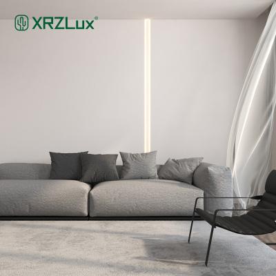 China XRZLux Embedded Plaster Recessed Wall Mounted Linear Led Channel LED Extrusion Profile Aluminum Transom Strip Linear Light Joint 10W/m for sale