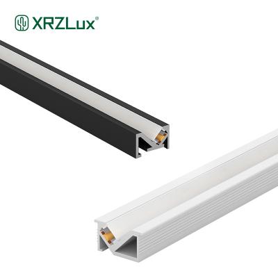 China XRZLux Modern 1m LED Under Cabinet Strip Light 45 Degree Beam Slant Lighting Layer Shelf Slim Integrated Aluminum Profile Led Bar Lamp for sale