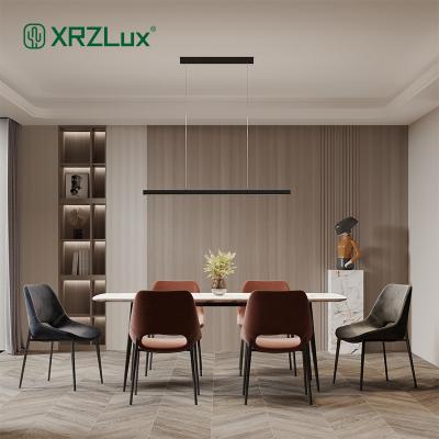 China XRZLux Simple Linear Pendant Light Modern Minimalist Long LED Strip Lamp With Rope Adjustable Suspension Hanging Lamp For Kitchen Lighting for sale