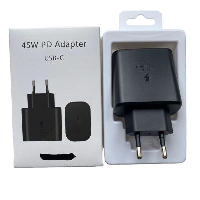 China PD Fast Charging Wholesale Type-C Adapter Fast Charging PD 25W 45W EU Super Fast Type C Chargers for Samsung S21 Plus S22 TA800 TA845 USB-C Power for sale