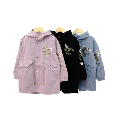 China Breathable Autumn Winter Zipper Trench Coat Kids Anorak Coats Top Clothing Jacket Girls Coat for sale