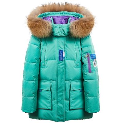 China new Anti-wrinkle coat stripper girls down jacket padded jacket with Hood Warm Down Coat kids down jackets for sale