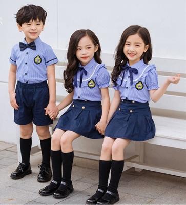 China Customizable School Uniform Breathable School Cloth Traditional Kids School Uniform for sale