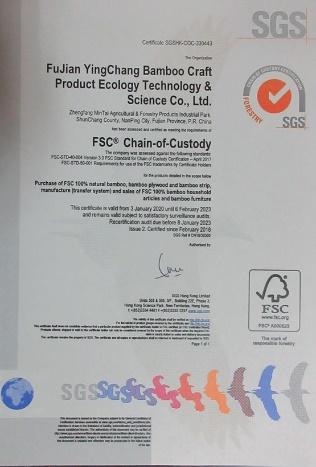 FSC - Fujian Yingchang Bamboo Craft Products Ecology Technology & Science Co., Ltd.