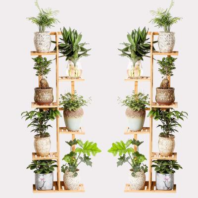 China Selling multi-layer like flower pot eco-friendly multi-layer stand flower pot bamboo flower pot for sale