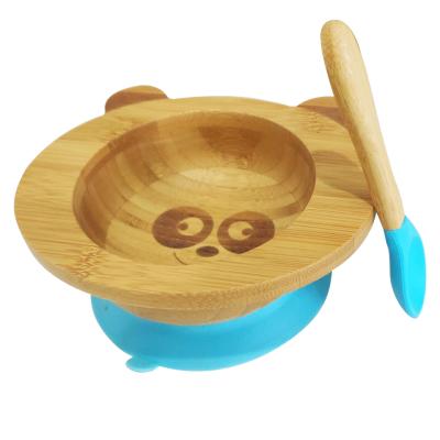 China Minimalist Amazon Sells Panda Silicone Bowl For Kids Baby Feeding Utensil Baby Bamboo Bowl for sale