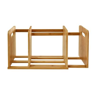 China (Size)Adjustable Amazon Sells Bamboo Kids Adjustable Shelf Table Top Storage Rack Storage Bookcase for sale