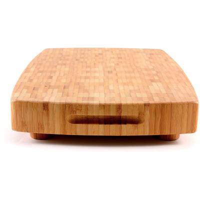 China Viable Amazon Sells Non-Slip Handle Design Cut Meat Thickness Bamboo Cutting Plate Cutting Board for sale