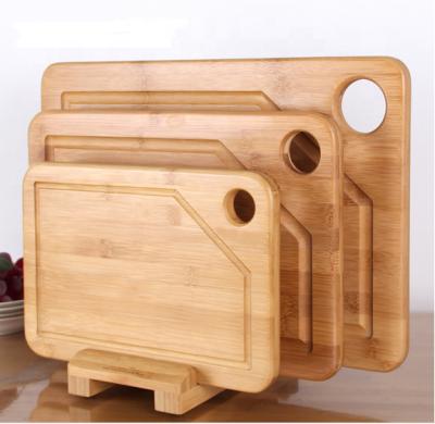 China Viable Best Quality Bamboo Cutting Board with Stand - 3 Set for sale