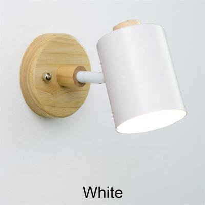 China LED Wall Lights LED With Switch Bedside Simple Nordic Colorful Lampshade Lamp Holder Indoor Lamps For Bedroom Lighting for sale