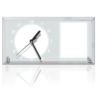 China Fashionable White Sublimation Factory Price BL-11 Glass Clocks for sale