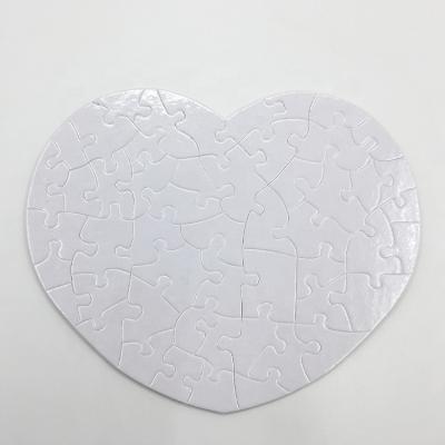 China Eco-friendly sublimation of blank heart-shaped puzzles for sale