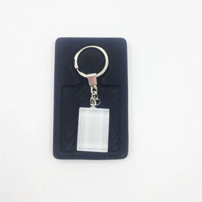 China Promotion Gift Custom Photo LOGO Crystal Key Chain Sublimation Print Key Chain for sale