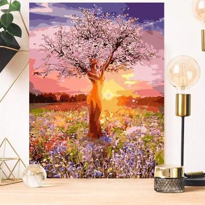 China Gift Idea & Home Decor Mother Nature Tree Of Life Landscape Designs 5d Diamond Painting Rhinestones for sale