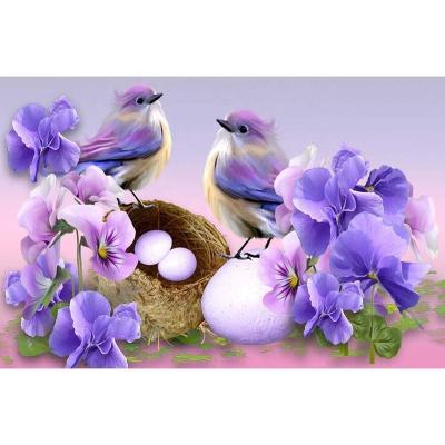 China New Classic/Postmodern Bird Sunflower Around Full Drill DIY Painting With Diamonds Art Flower Crystal Rhinestone Cross Stitch 5D Diamond Painting Kits for sale