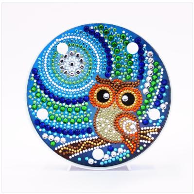 China New Classic/Postmodern Children's LED Toys Educational Lamp Special 5D Diamond Owl Painting Light Box Kits For Adults for sale