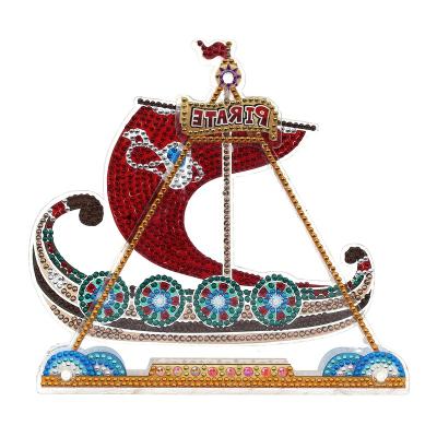 China New Classic/Postmodern Children's Educational 5D DIY Diamond Painting Pirate Ship Toy Full Diamond Embroidery Cross Stitch Mosaic for sale