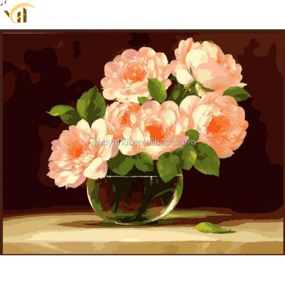 China Sale Traditional Whole Flower Plant Square Beads Diamond Painting With Subframe for sale