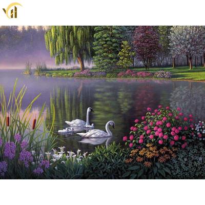 China Beautiful Scenery 5d Diamond Embroidery Painting New Traditional ECO-cotton Whole Canvas for sale