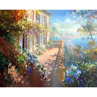 China Beautiful Traditional Garden House Landscapes DIY Diamond Painting 5d Diamond Painting Oil Painting On Canvas for sale