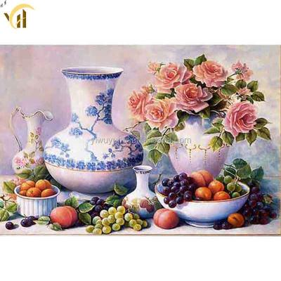 China DIY December House Of Flowers Still Life Traditional Gemstone Art Canvas Painting for sale