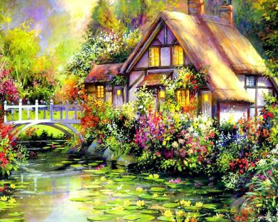 China Europe Yiwu Yuhui Fiber Canvas Landscapes Silk Diamond Painting Canvas Wholesale Painting Art Crystal Painting for sale