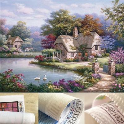 China Yiwu Yuhui classic silk fiber canvas landscapes diamond painting diy art of full tendril painting rhinestone wholesale for sale